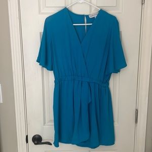Teal/Blue shorts romper